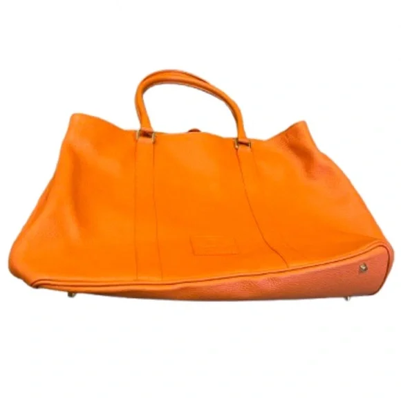 Orange Leather Tote Bag - Picture 2 of 11